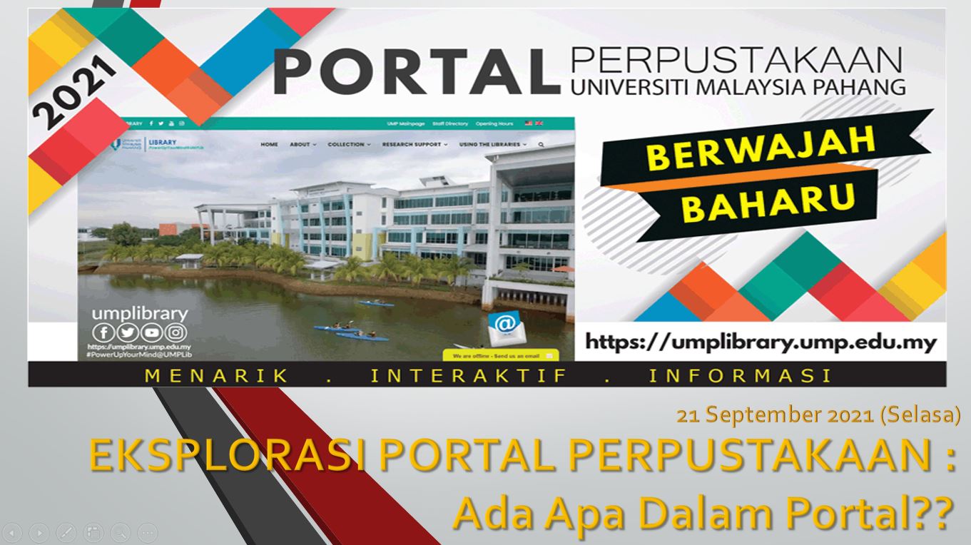 UMPLib - Program Pemantapan Kompetensi Pembantu Pustakawan: Eksplorasi Portal Perpustakaan (3rd Session)